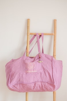 Linen Bag Large Deep Rose