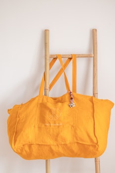 Linen Bag Large Deep Yellow