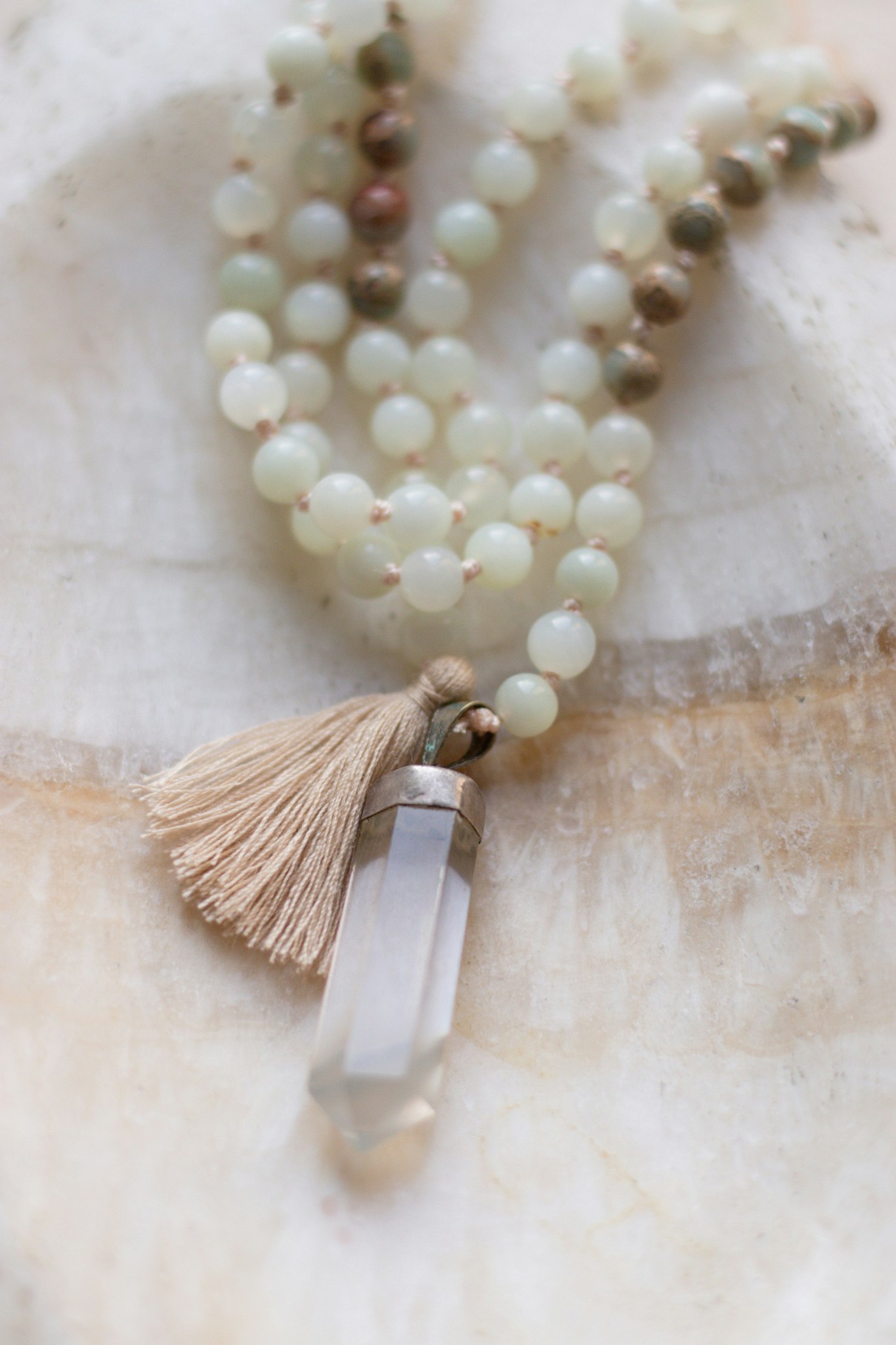 Spirit Bergskristall Mala Halsband