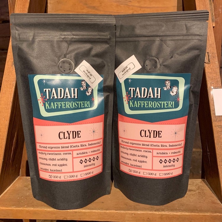 Kaffe, Clyde, espressomalet, 250 gr, Tadah