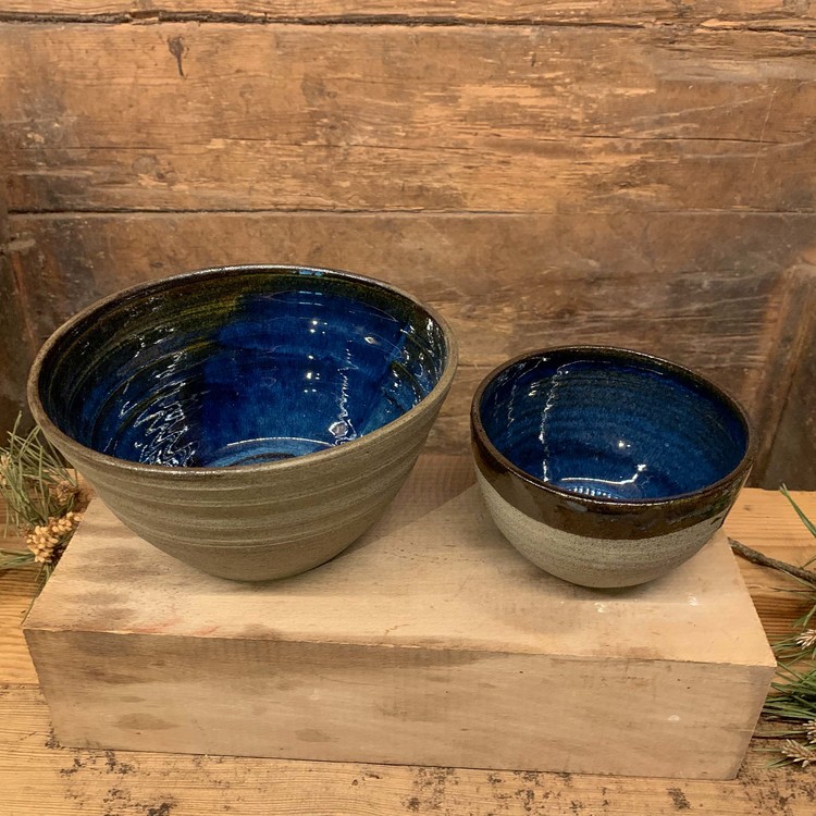 Keramikskål, Lamm och Lera, blå eller grön