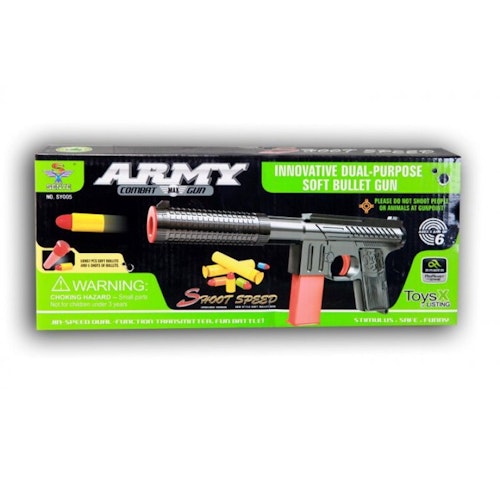 Army Combat Gun för mjuka kulor och dart - Leksakspistol - Skjutleksaker