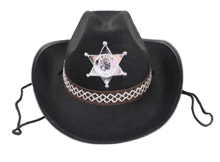 Svart cowboyhatt för barn