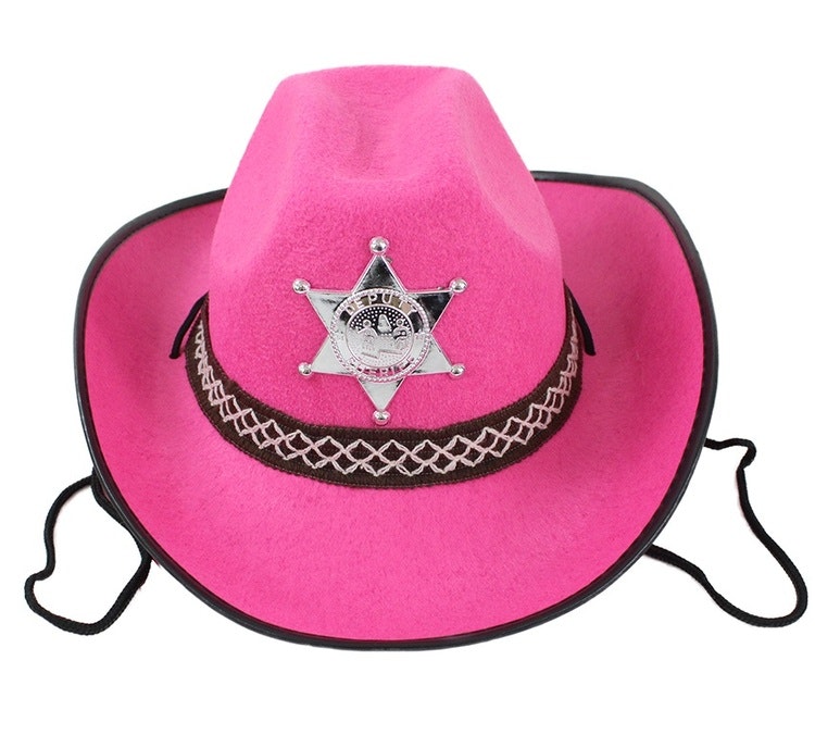 Rosa cowboyhatt för barn