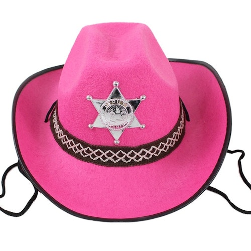 Rosa cowboyhatt för barn