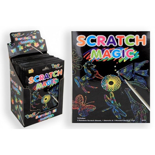 Scratch Magic Stencil Pysselset Regnbåge