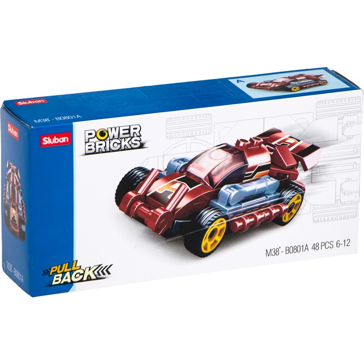 Sluban Brick Toy Racing Car Fast Red - Building Blocks For Children