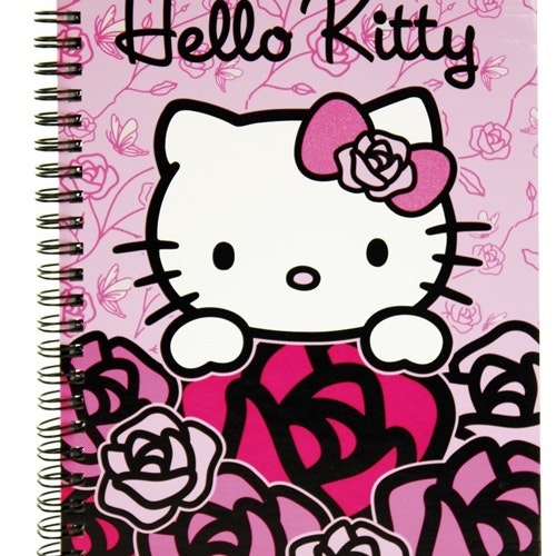 Hello Kitty Rosa Rosor - Spiral Notebook A5
