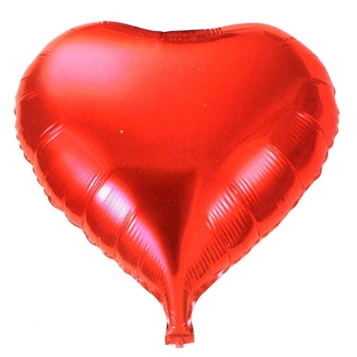 Ballongfolie ballong hjärta röd ca 62 cm