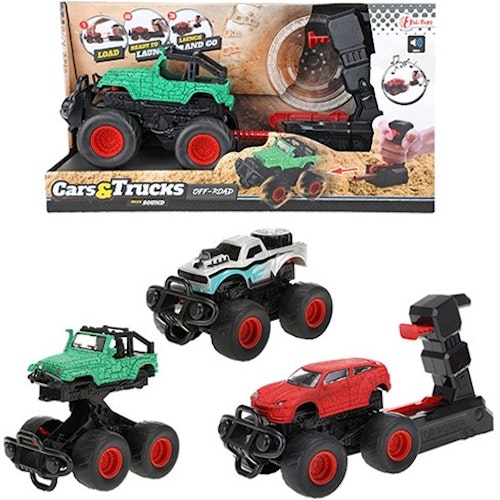CARS&TRUCKS MONSTER TRUCK WITH SOUND AND FIRING SYSTEM 17X31CM