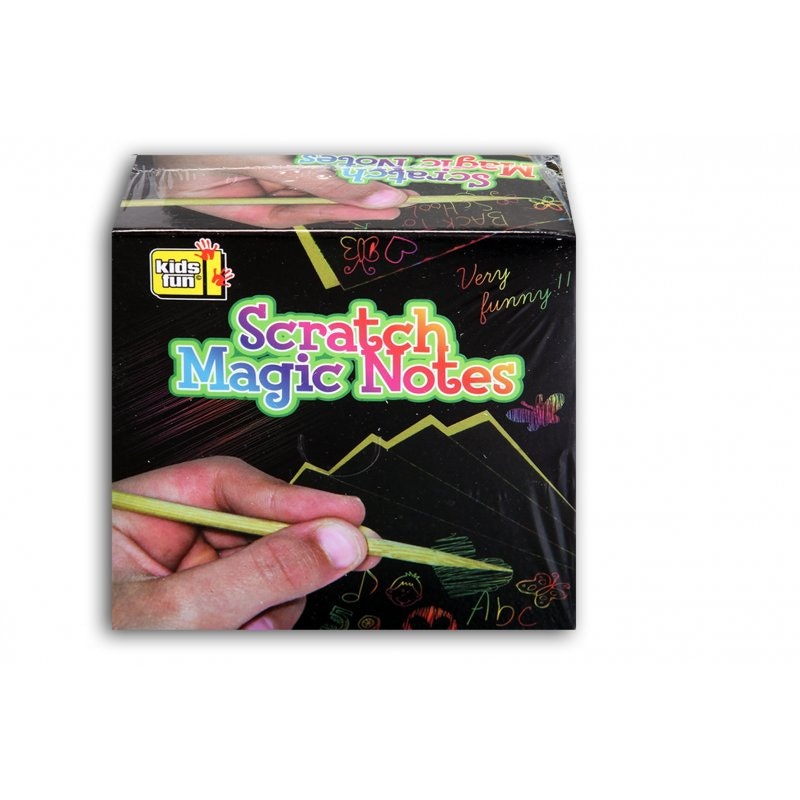 Skrap magic notes bok med trä penna