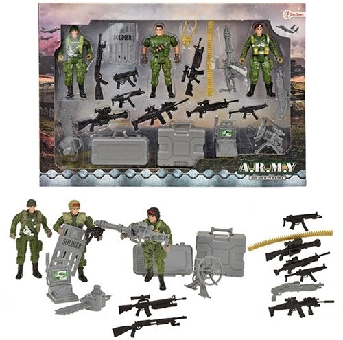 ARMY PLAYSET "MILITÄR" + TILLBEHÖR + 3X SOLDAT 25X35CM - Billiga leksaker  och bra kvalitet| Handla tryggt online | Prisgarant