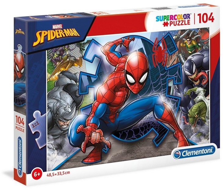 MARVEL SPIDERMAN SUPER FÄRG PUSSEL 104 BIT 25X34CM