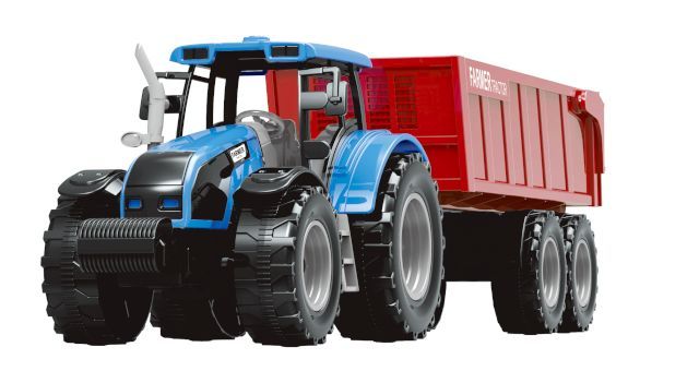 Traktor blau + Lastwagen Jolly Vroom