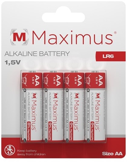 MAXIMUS ALKALISKA AAA-BATTERIER 4-PACK