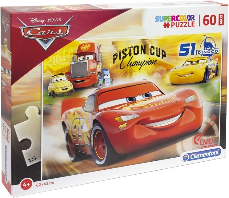 DISNEY CARS SUPER COLOR MAXI PUSSEL 60 BITAR 28X37CM