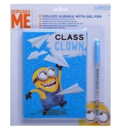 Minions deluxe agenda met gel pen