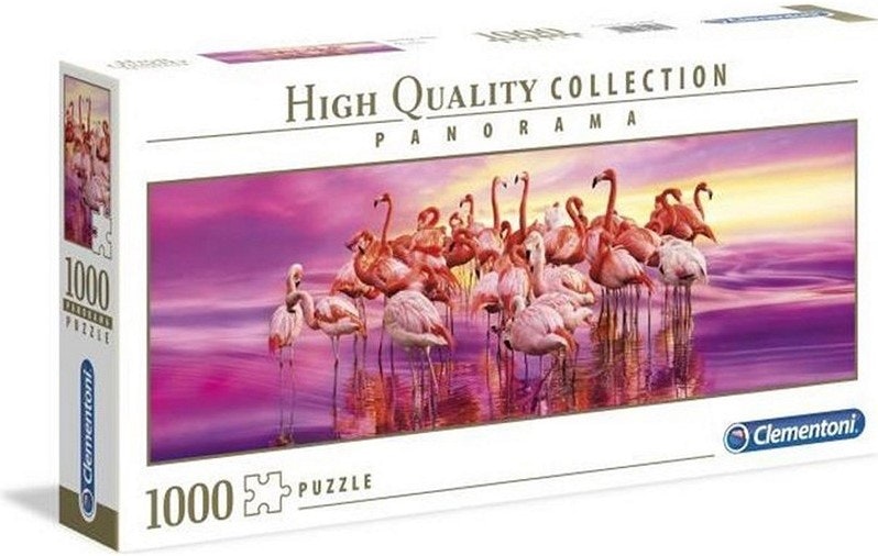 CLEMENTONI HÖGKVALITATIV SAMLING PUSSEL 1000 BITAR FLAMINGOS 21X40CM