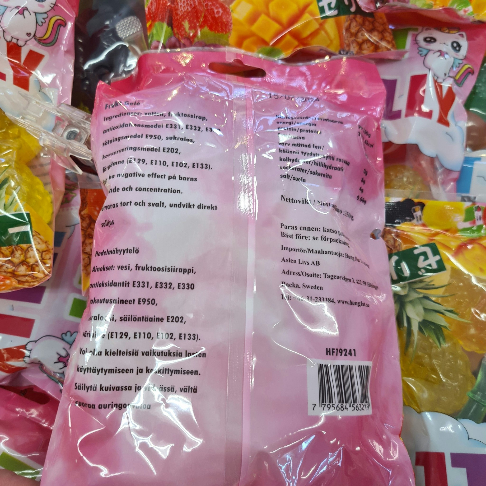 Jelly Straws 260 TikTok & Jelly Fruits 350 g PRIS FÖR 2 ST EN AV VARJE