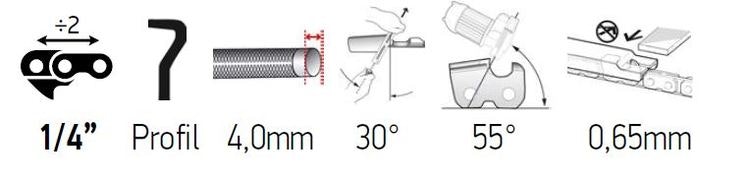 Sågkedja 1/4 1,3mm - ControlCut 25AP - OREGON