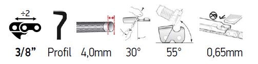 Sågkedja 3/8 Lo Pro 1,3mm (0.050) - VersaCut™ 91VXL OREGON