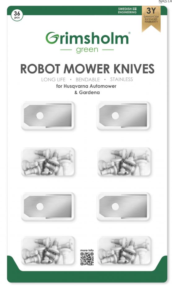 Knivar till Automower, Gardena m.fl, 36-pack - Grimsholm