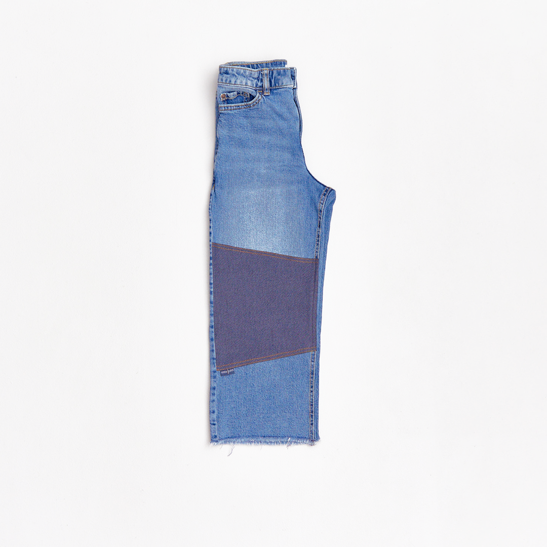 Slitstarka vida ankellånga jeans, Wide fit, Stl 128, Lindex