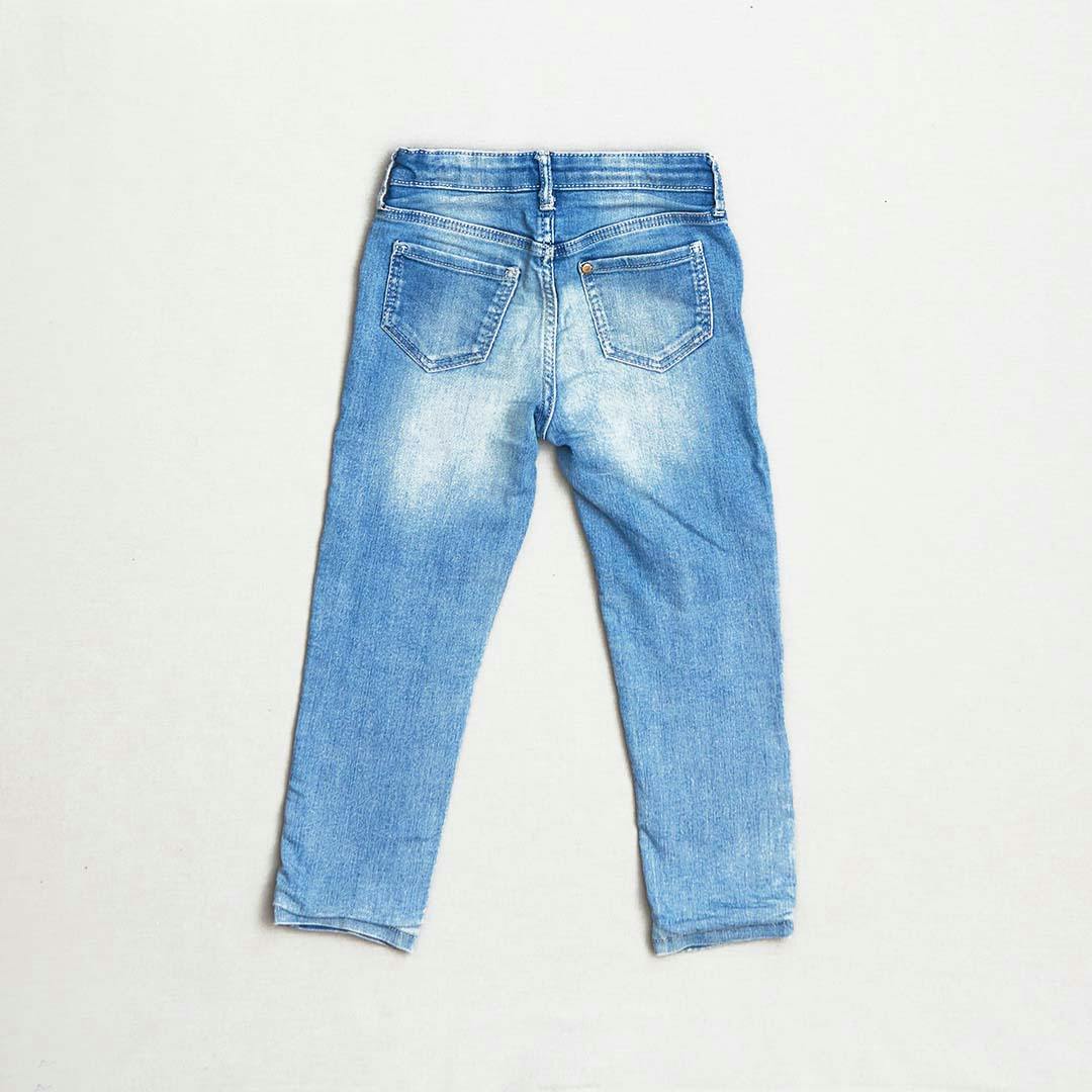 Slitstarka jeans, Regular fit (fodrad), Stl 104