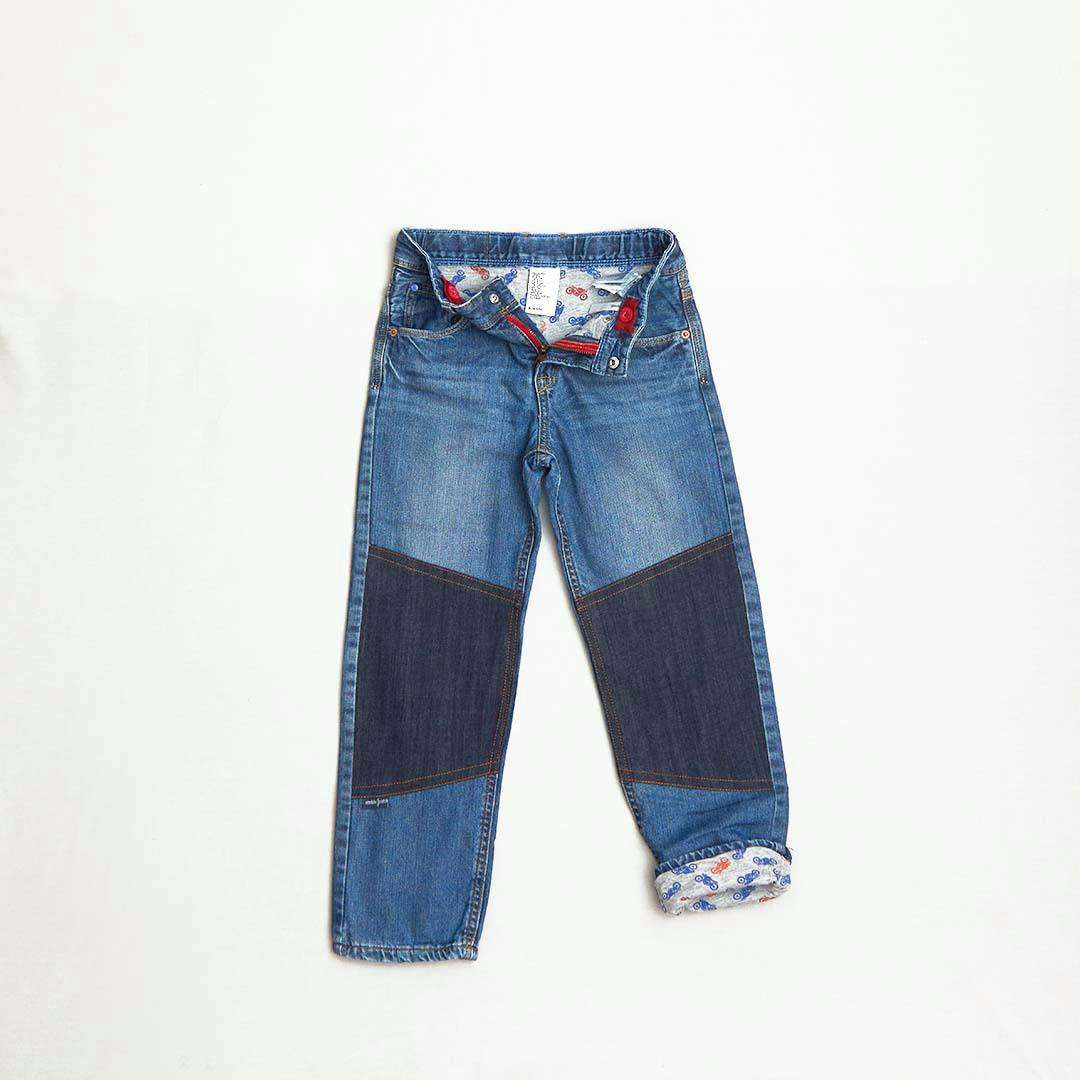 Slitstarka fodrade jeans, Loose fit, Stl 116, H&M