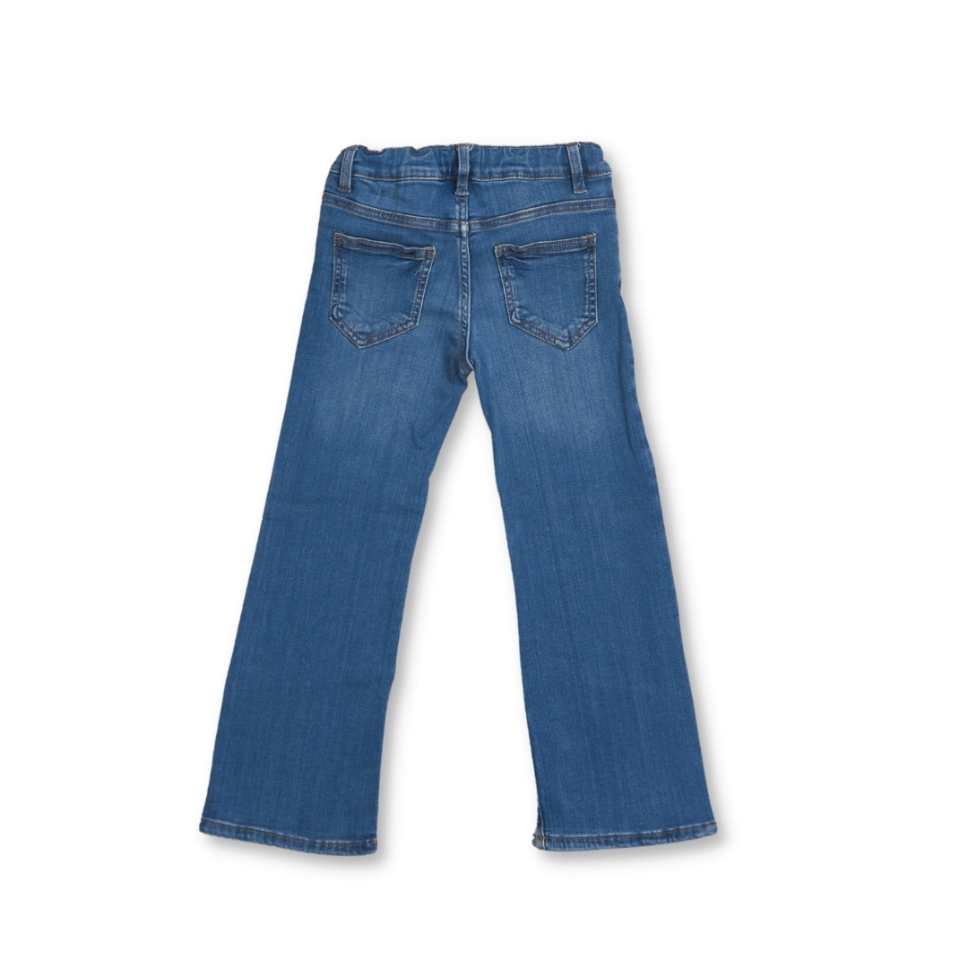 Slitstarka utsvängda jeans, Slim fit, Stl 116, Lindex