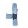 Slitstarka utsvängda jeans, Regular fit, Stl 146