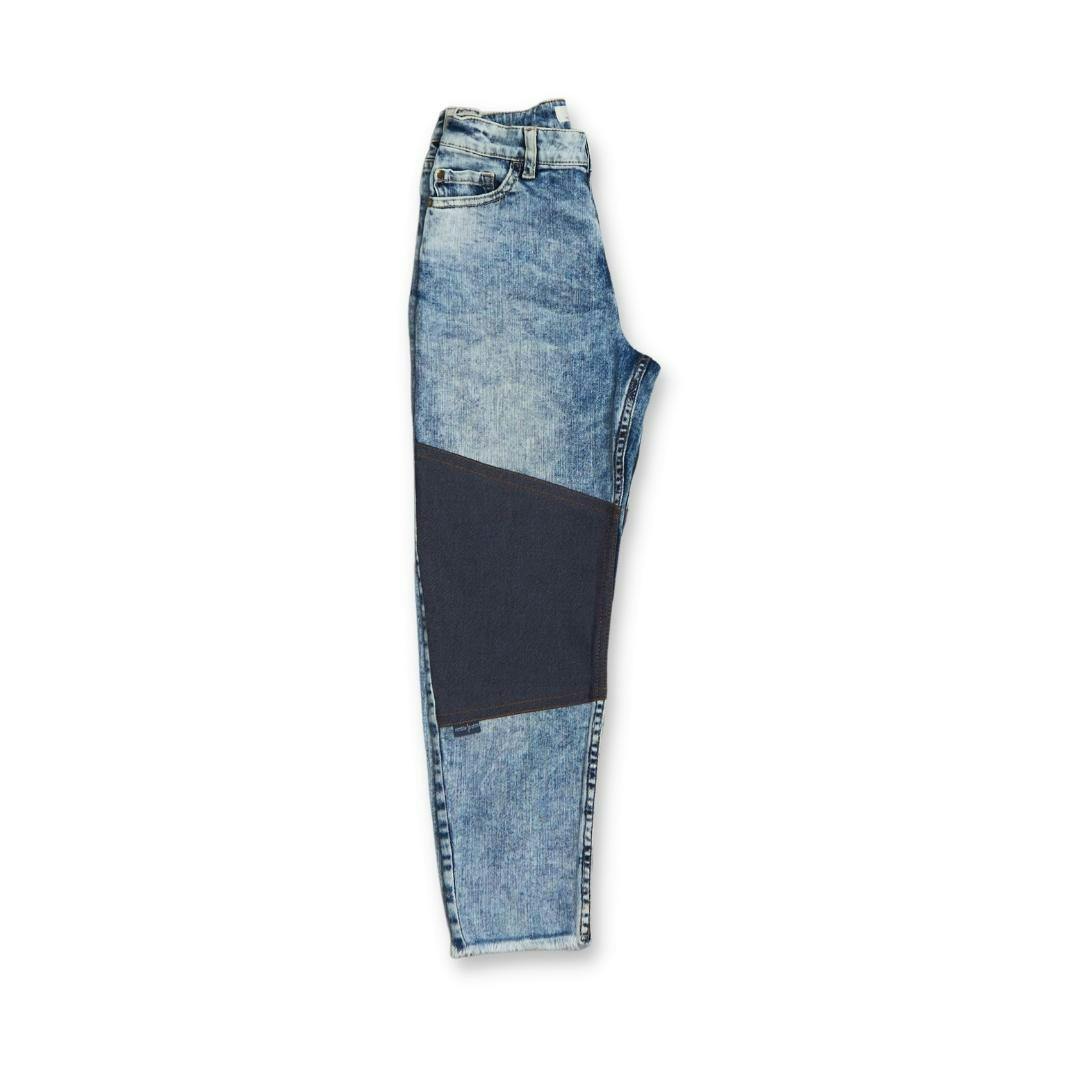 Slitstarka jeans med hög midja, Regular fit, stl 134, Lindex