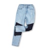 Slitstarka jeans, Relaxed fit och hög midja, Stl 140, Kappahl
