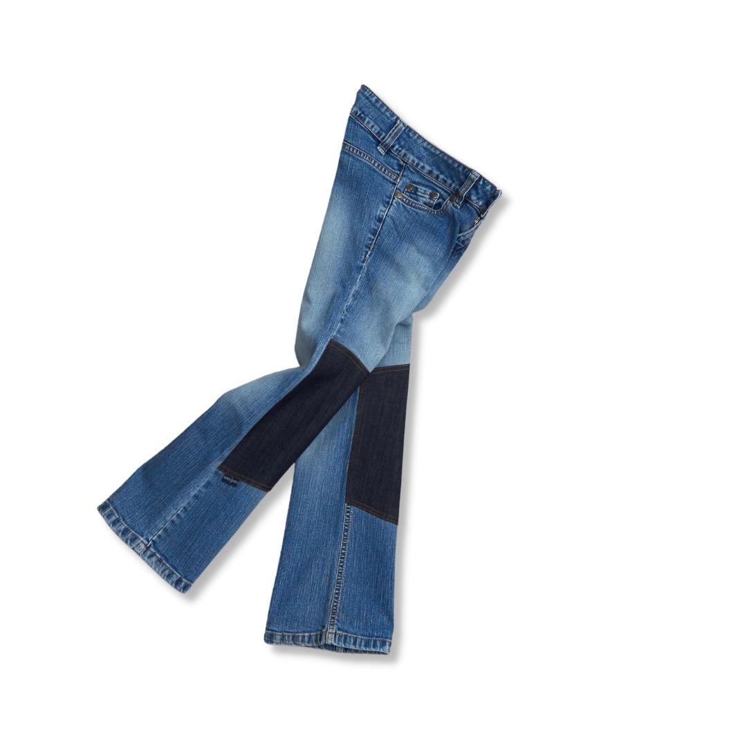 Slitstarka jeans med utsvängda ben/Flare fit, Stl 128, Lindex