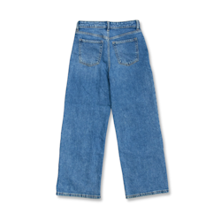 Slitstarka jeans, Lös modell med hög midja, Stl 140