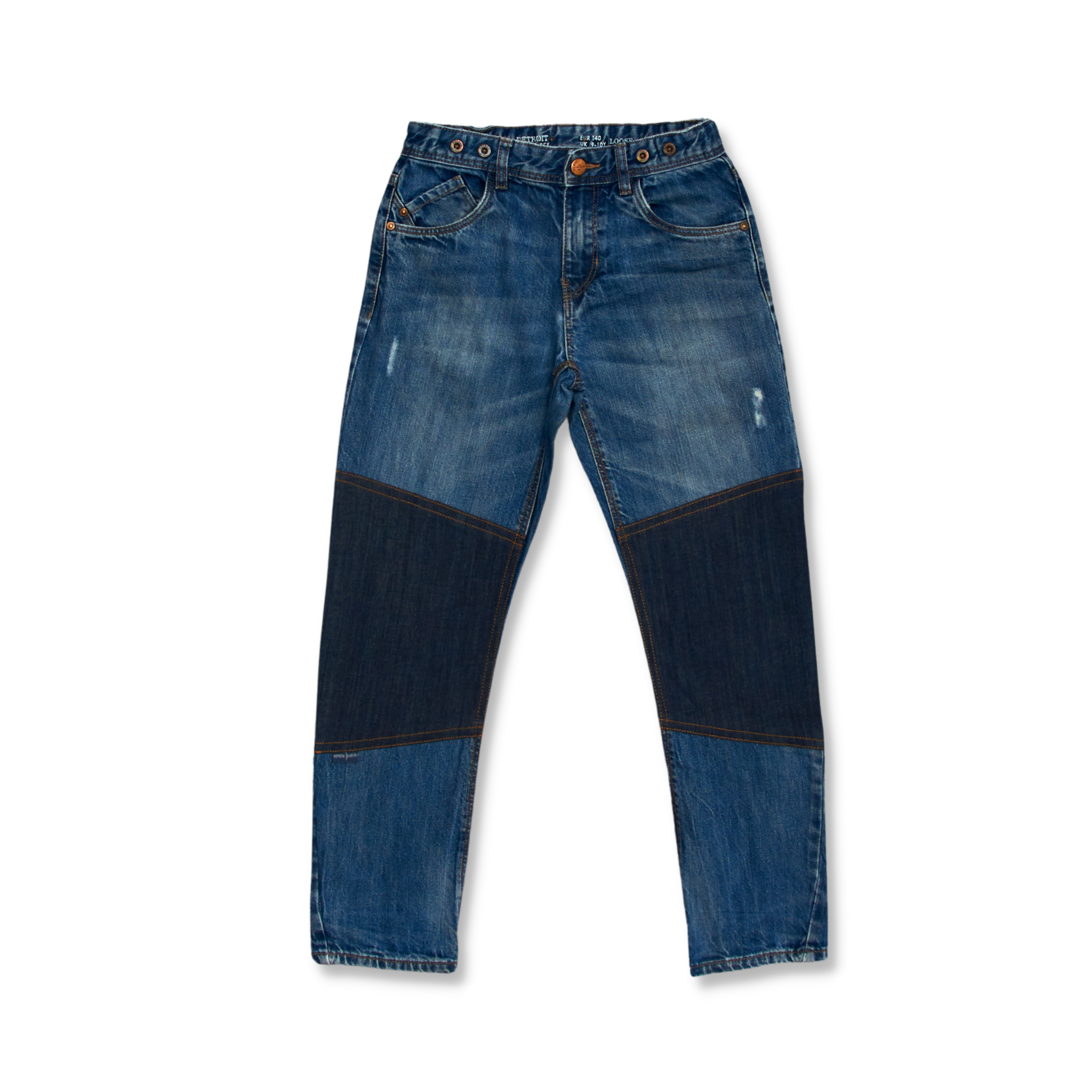 Slitstarka jeans i lös modell, Loose fit, stl 140, Lindex