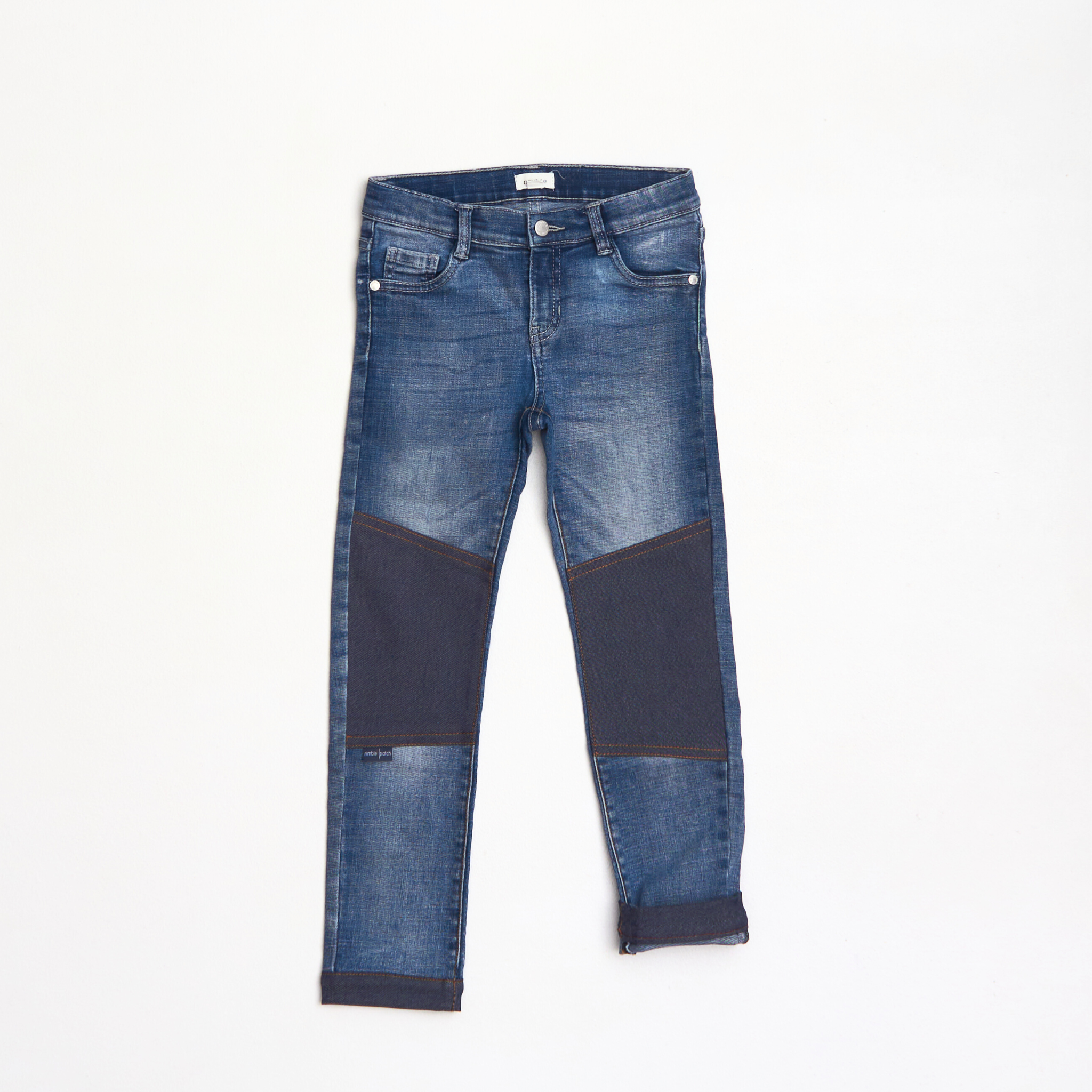 Slitstarka förlängningsbara jeans i rak modell, Regular fit, stl 116, Newbie
