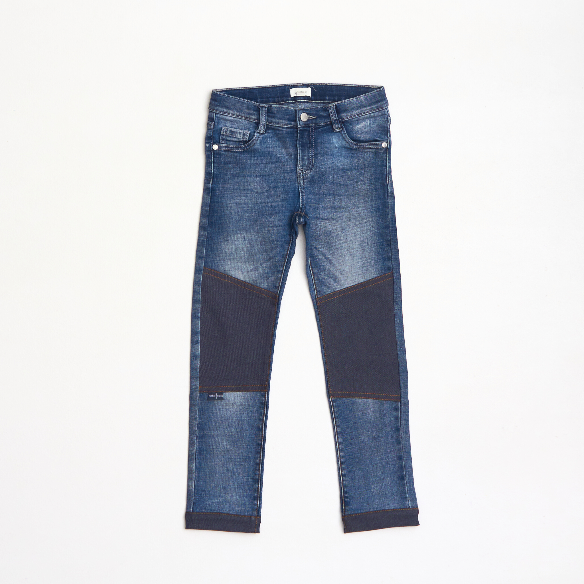 Slitstarka förlängningsbara jeans i rak modell, Regular fit, stl 116, Newbie