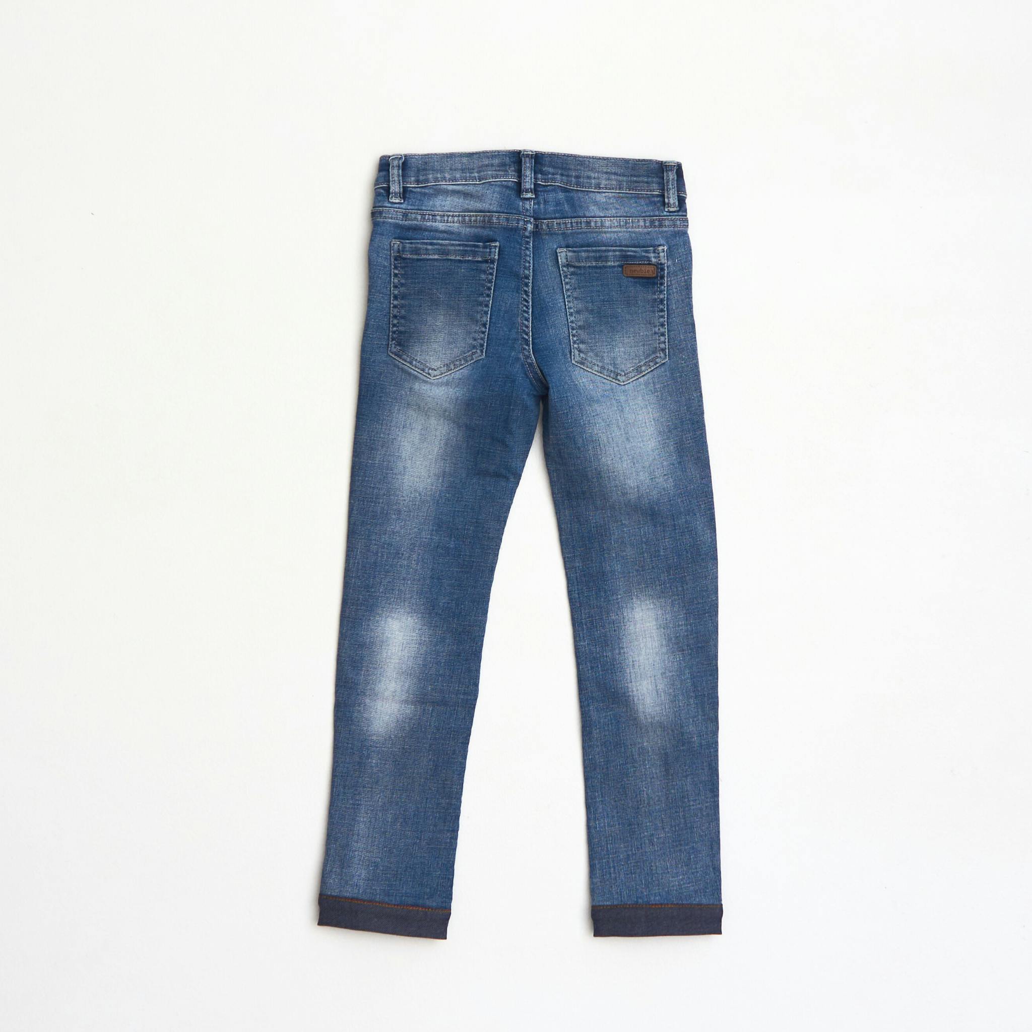 Slitstarka förlängningsbara jeans i rak modell, Regular fit, stl 116