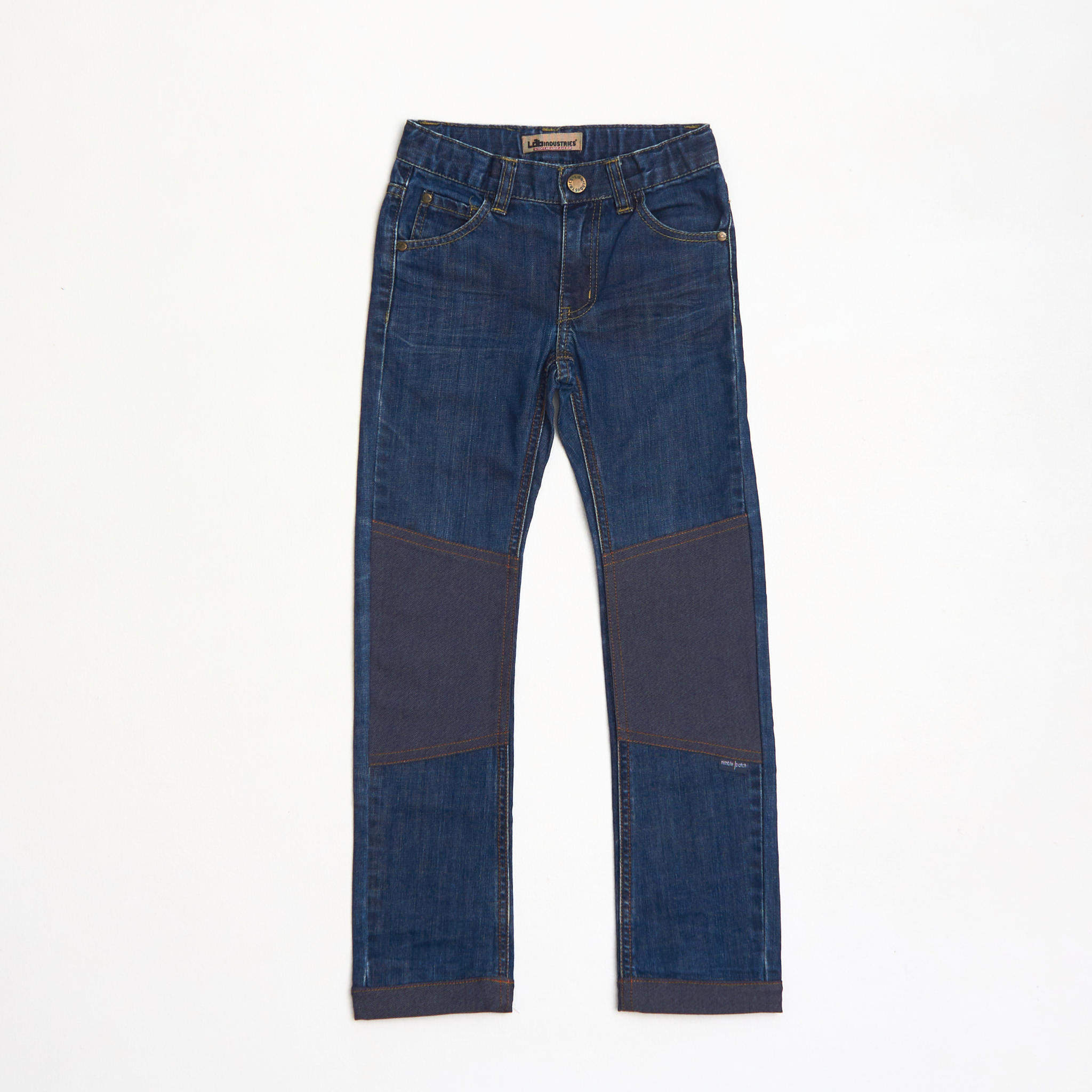 Slitstarka förlängningsbara jeans i rak modell, Regular fit, stl 122, Kappahl