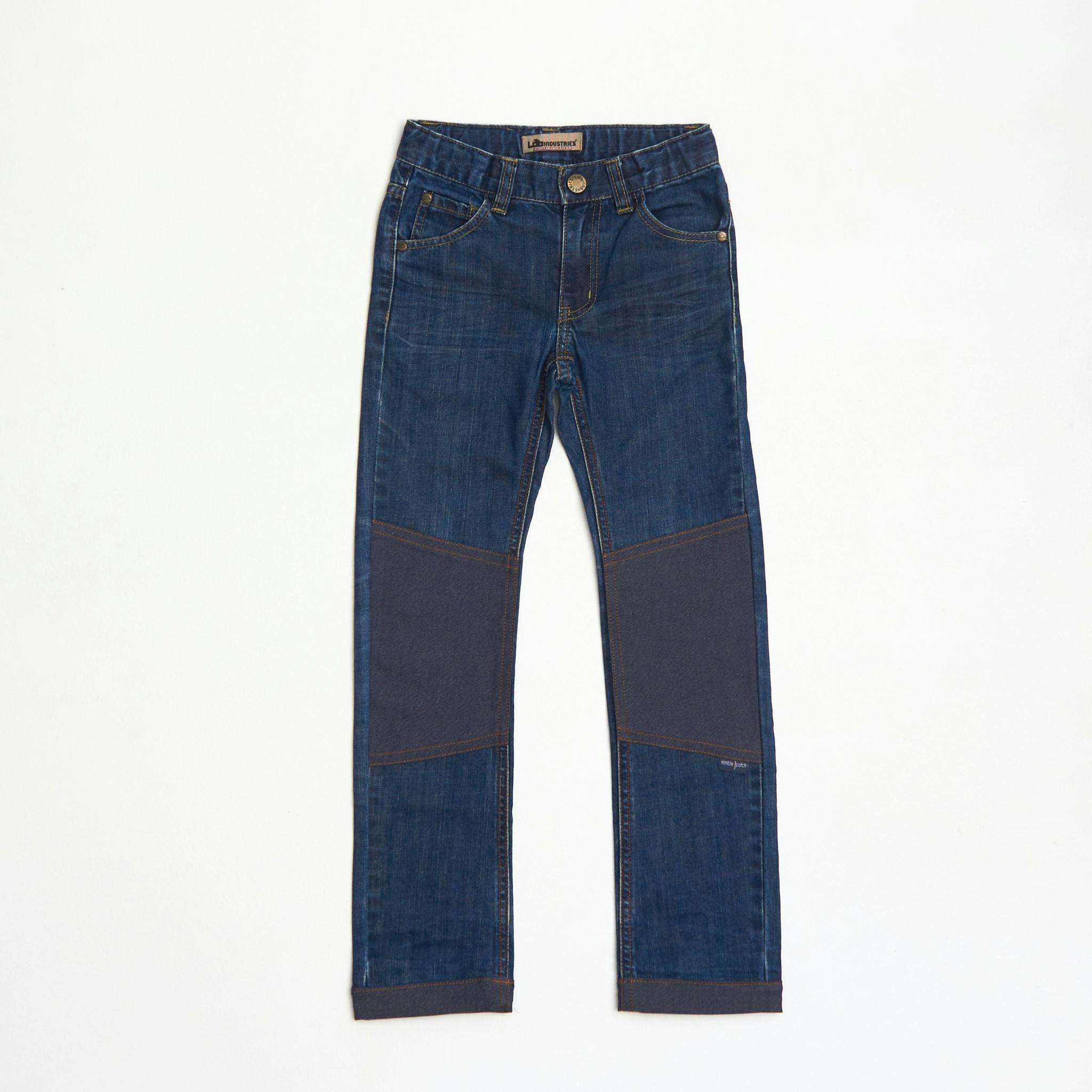 Slitstarka förlängningsbara jeans i rak modell, Regular fit, stl 122, Kappahl