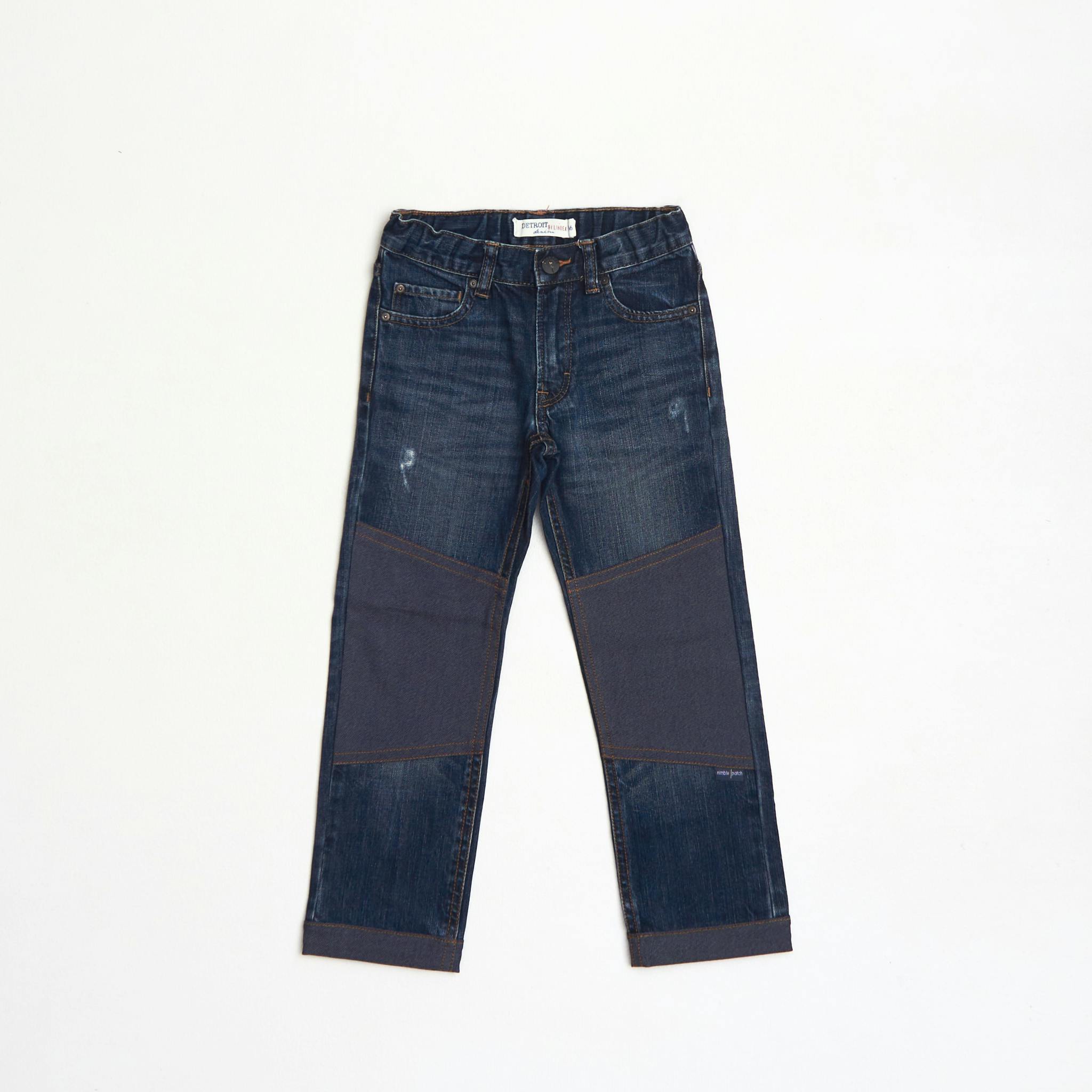 Slitstarka förlängningsbara jeans i rak modell, Regular fit, stl 116, Lindex
