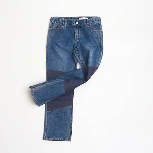 Slitstarka jeans i lös baggy modell, Regular fit, stl 134