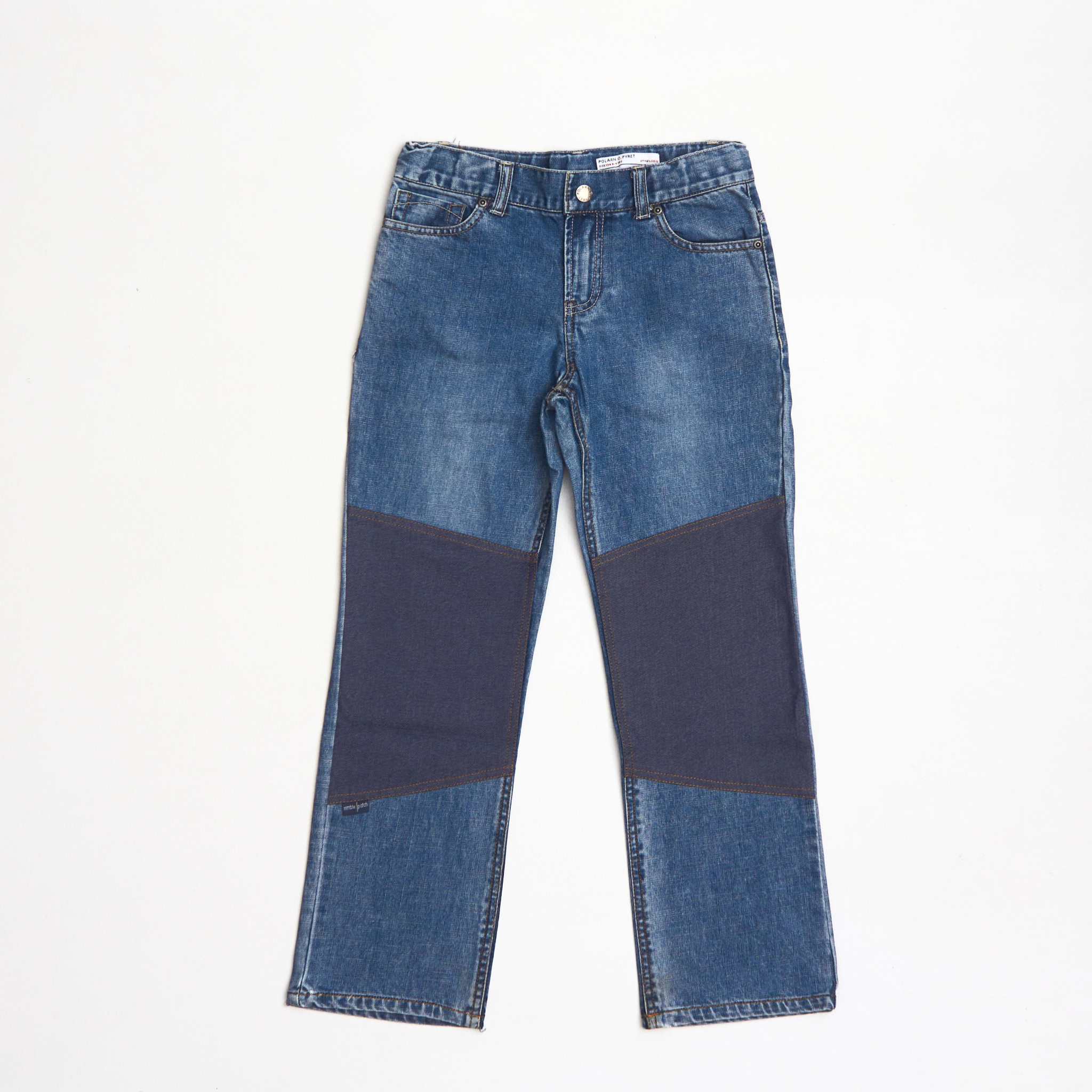 Slitstarka jeans i lös baggy modell, Regular fit, stl 134, Polarn O.Pyret