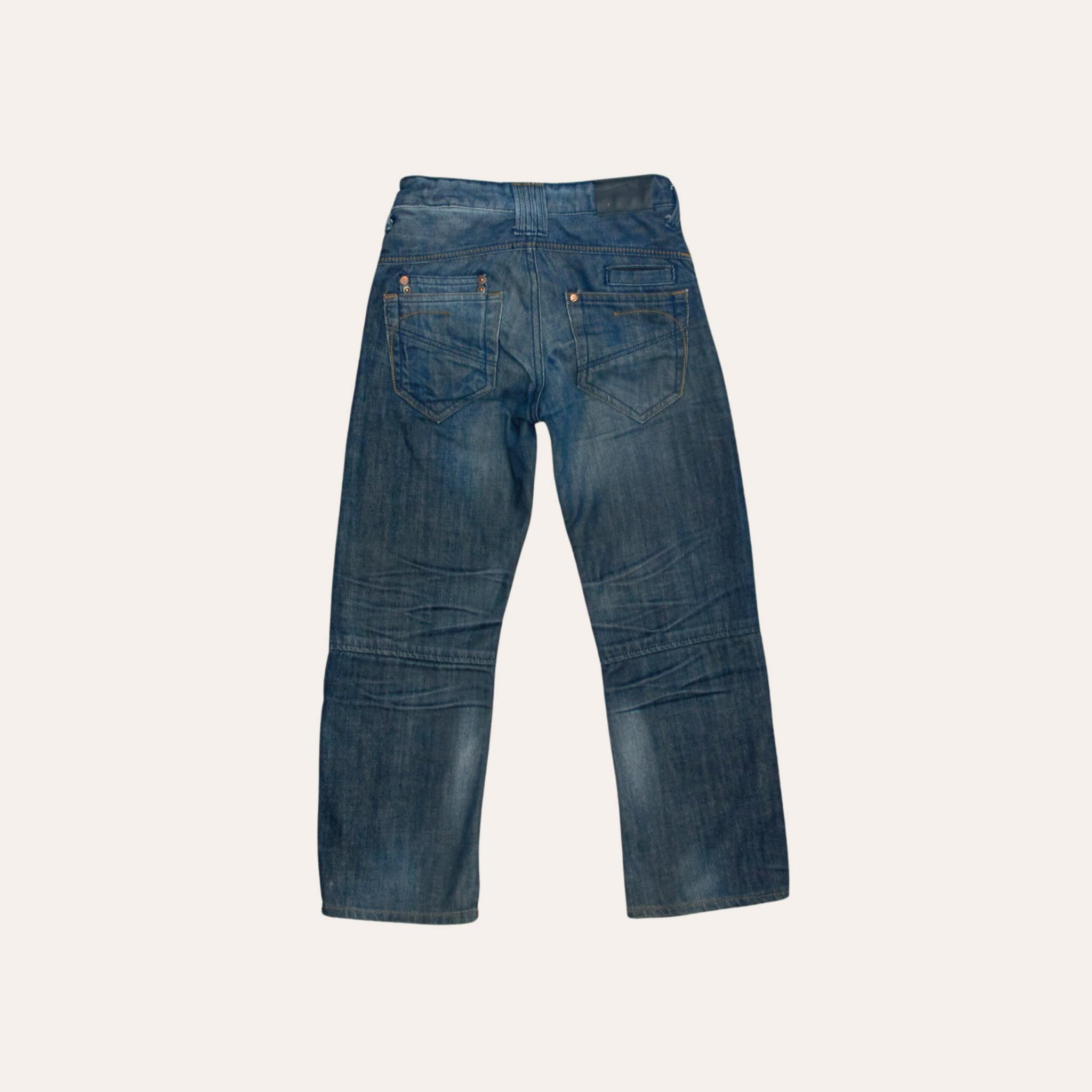 Slitstarka barnjeans, Loose fit, Stl 134