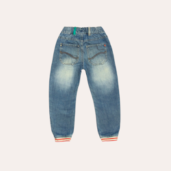 Slitstarka barnjeans, Loose fit, Stl 116