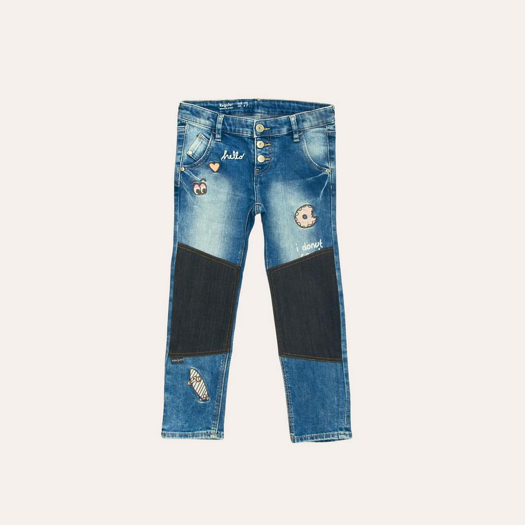 Slitstarka barnjeans, Regular fit, Stl 122