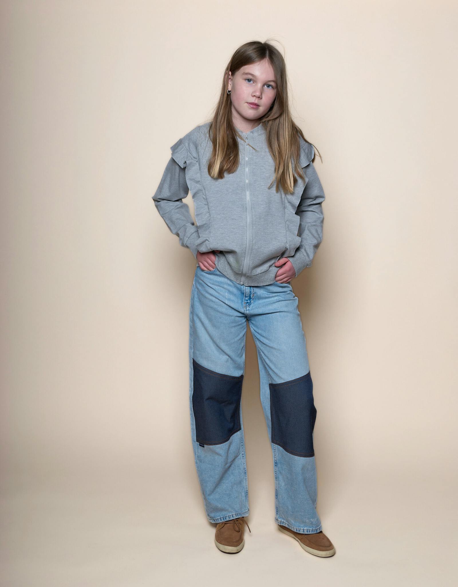 Slitstarka barnjeans, Loose fit, Stl 146