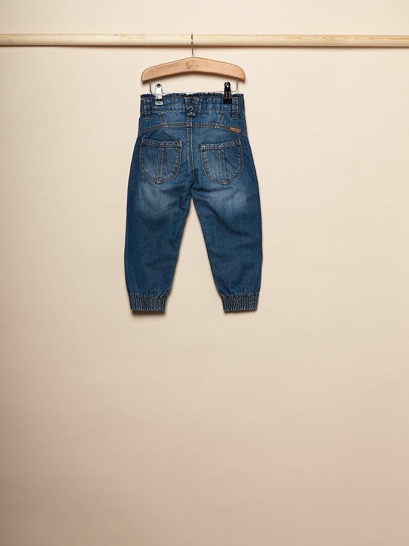 Slitstarka barnjeans, Loose fit, Stl 92