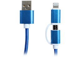 Extra Lång Laddkabel - Lightning & MicroUSB (CE) 3 meter